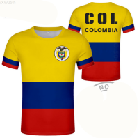 2023 NEW Free Colombian Custom Country Name Number Spanish Republic Flag T-shirt Short Sleeve Loose T-shirt O-neck Top fashion