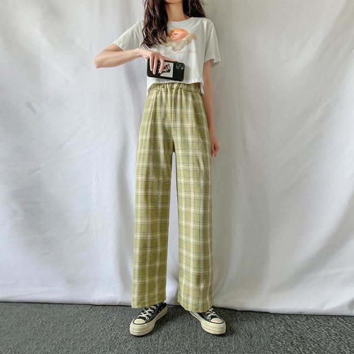 fam-กางเกงขายาวลายสก็อต-กางเกงขายาวผู้หญิง-สไตล์เกาหลี-7-สี-355
