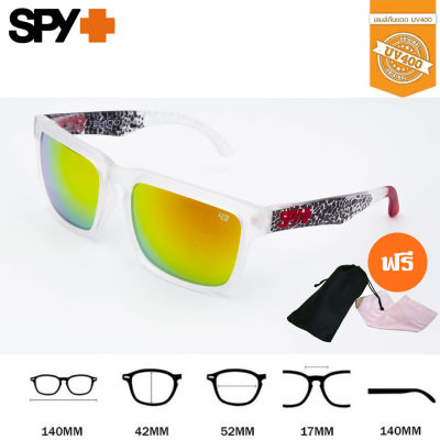 Spy5-แดง แว่นกันแดด กรอบใส แว่นแฟชั่น กันUV คุณภาพดี แถมฟรี ซองเก็บแว่น และ ผ้าเช็ดแว่น