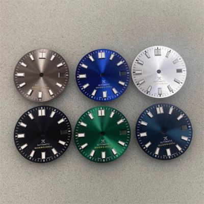 New Nh35 Dial 28.5Mm Watch Dial Green Luminous Replacement Watch Faces Fit For NH35 NH36 4R Movement Upgrade Parts Accessories