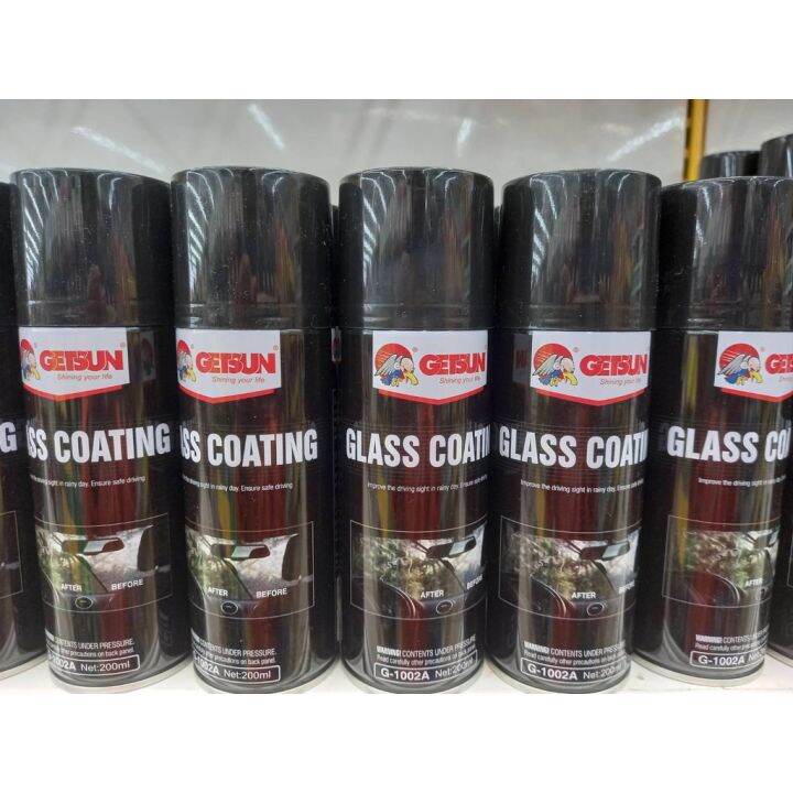 ส่งไว Getsun Glass Coating น้ำยาเคลือบกระจกไล่น้ำ สเปรย์ไล่น้ำ เคลือบ