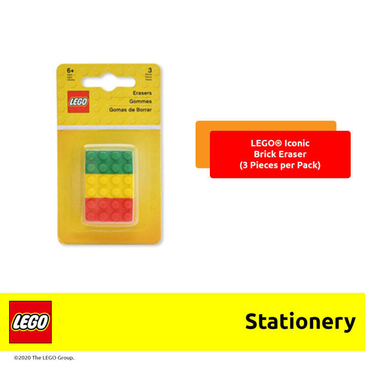 LEGO® Iconic Brick Erasers (3 Pieces per Pack) Lazada