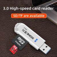 การ์ดรีดเดอร์ USB 2 IN 1 3.0รุ่นไมโครความเร็วสูงการ์ดเอสดีทีเอฟตัวอ่านหน่วยความจำตัวแปลงไรท์เตอร์มัลติการ์ดแฟลชไดร์ฟอุปกรณ์เสริมแล็ปท็อป