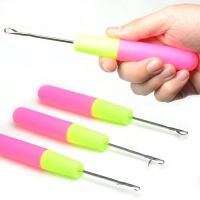 1 Piece 15Cm Pink &amp; Lemon Color Plastic Knitting Crochet Hook Needles For Jumbo Braiding Hair And Crochet Braids