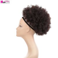 ♟ 10inch Short Synthetic Hair Bun Drawstring Ponytail Afro Puff Chignon Hair pieces For Women Kinky Curly Updo Clip Hair Extension