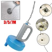 Toilet Sink Drain Unblocker Bathroom Kitchen Cleaning Tools Clogged Remover Handheld Sewer Pipe Plunger Dredge 5/7/10 Meters Traps Drains