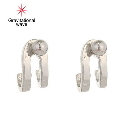 Gravitational Wave 1 Pair Studs Earrings Simple Elegant Delicate Charming Lightweight Sparkling Korean Style Earrings For Outdoor