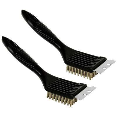 BBQ Grill Brush Grill Cleaner Barbecue Grill Brush and Scraper Non Scratch Cleaning Best for Any Grill 2 Pieces