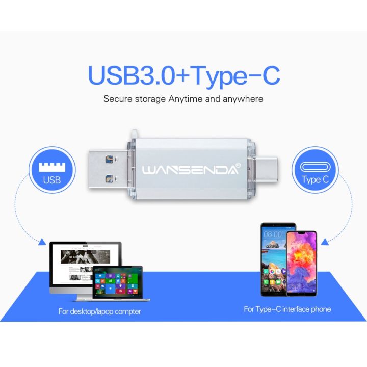 wansenda-otg-usb-แฟลชไดร์ฟชนิด-c-ไดร์ฟปากกา512gb-256gb-128gb-64gb-32gb-16แท่ง-usb-ขนาด-gb-3-0-pendrive-สำหรับอุปกรณ์-type-c