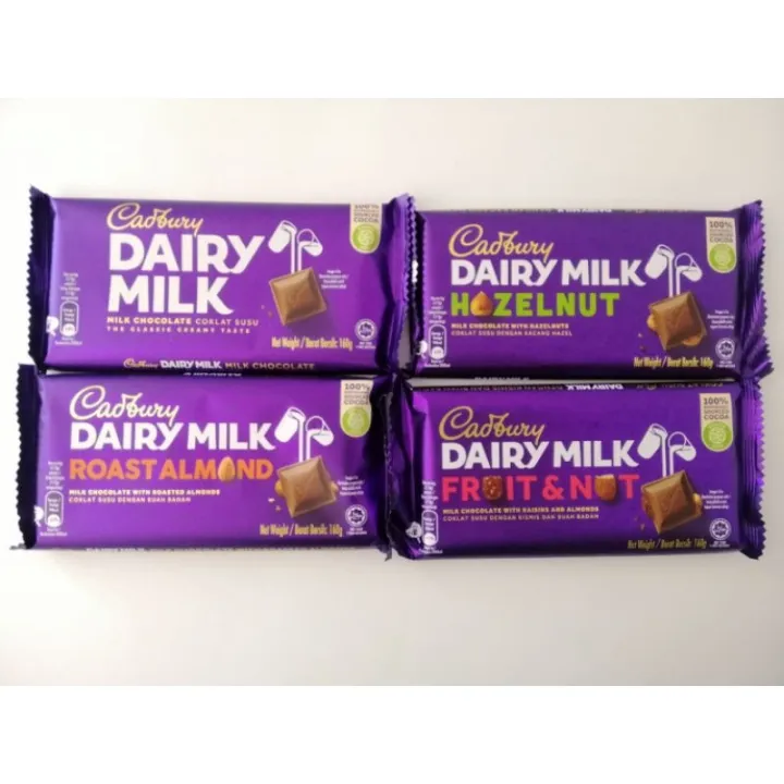 Cadbury Dairy Milk 160g Milk Chocolate/ Hazelnut/ Fruit Nut/ Roast