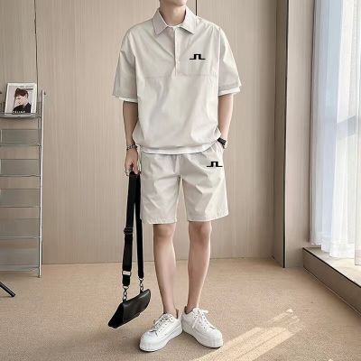 Horse Golf Wear Men T-shirt 2023 Golf Short Sleeve Tee + Golf Shorts Suit Mens Golf Wear Summer Golf Suit Polo Tennis Suit Acce Towels
