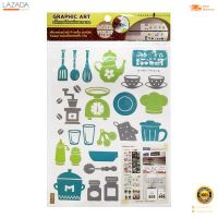 สติ๊กเกอร์ตกแต่ง CDC Cooking CHIC DECOR รุ่น GDT- 913 ขนาด 24 x 38 ซม. หลากสี  [[[ [[[ [[[ สินค้าโปรโมชั่น ]]] ]]] ]]]