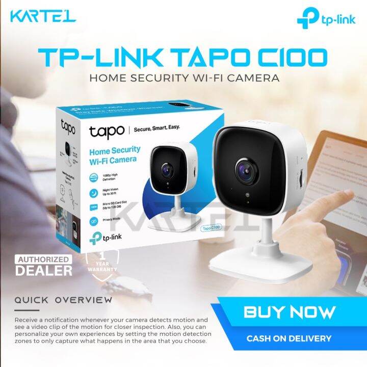 TpLink Tapo C100 1080P Home Security WiFi Camera Lazada PH