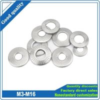 ↂ∏ 2/50 M3 M4 M5 M6 M8 M10 M12 M16 A2 304 Stainless Steel Disc Spring Serrated Lock Washer Conical Knurled Elastic Gasket NFE25-511