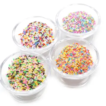100g/bag Slime Clay Fake Candy Sweets Sugar Sprinkle Decorations for Fake  Cake Dessert Food Particles Decoration Toys