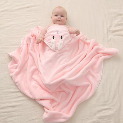 Sleeping Blankets for Baby Cartoon Animal Hooded Bath Towels for New Borns Infant Playmats Swaddling Wrap Bathrobes for Babies