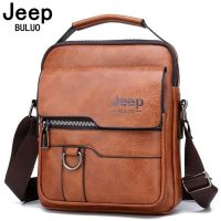 JEEP BULUO แบรนด์หรูผู้ชาย C Rossbody ของ Messenger กระเป๋าธุรกิจสบายๆกระเป๋าถือชายแยกหนังกระเป๋าสะพายความจุขนาดใหญ่