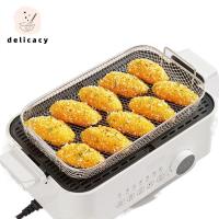 ชั้นวางหม้อทอด Air Fryer หลายชั้นทรงสี่เหลี่ยมผืนผ้าสำหรับผักเนื้ออาหารอันโอชะชั้นวางเครื่องดูดความชื้นแบบถาดอบเครื่องนึ่งเครื่องอบแห้ง