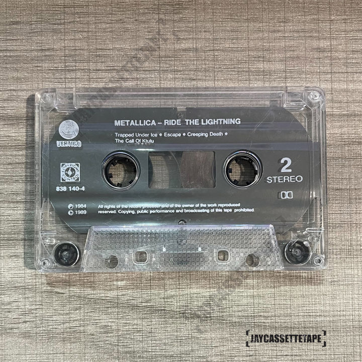 metallica-อัลบั้ม-ride-the-lightning-original-เทปเพลง-เทปคาสเซ็ต-เทปคาสเซ็ท-cassette-tape-เทปเพลงสากล