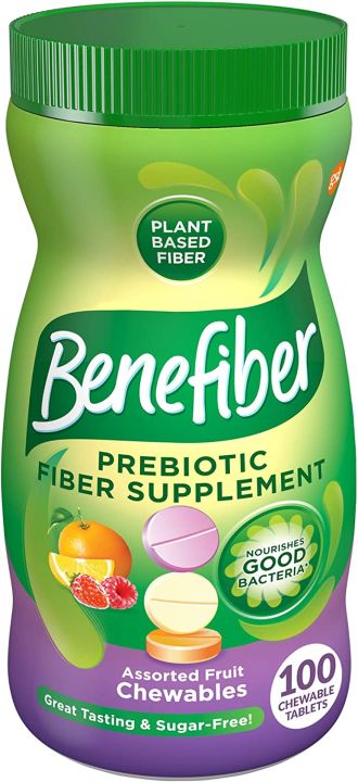 Benefiber Chewable Prebiotic Fiber Supplement Tablets For Digestive ...