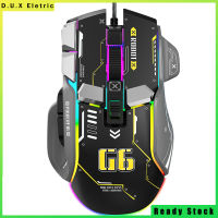 เมาส์สำหรับเล่นเกมส์แบบมีสาย RGB พร้อมเมาส์เล่นเกมส์แบ็คไลท์13แสง RGB 12800 DPI แบบปรับได้สำหรับนักเล่นเกมแล็ปท็อป PC