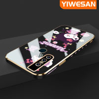 YIWESAN เคสสำหรับ Vivo V15 V15 Pro,เคสดีไซน์ใหม่ลวดลาย Kuromi น่ารักลายการ์ตูนเคสมือถือซิลิโคนชุบหรูหราปกป้องกล้องฝาปิดเลนส์เต็มรูปแบบเคสนิ่มเคสกันกระแทก