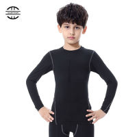 2021 Kid Sport Shirt Long Sleeve T- Shirts Black Fitness Gym Base Layer Tops Children Gym Yoga Running Compression shirt Kids