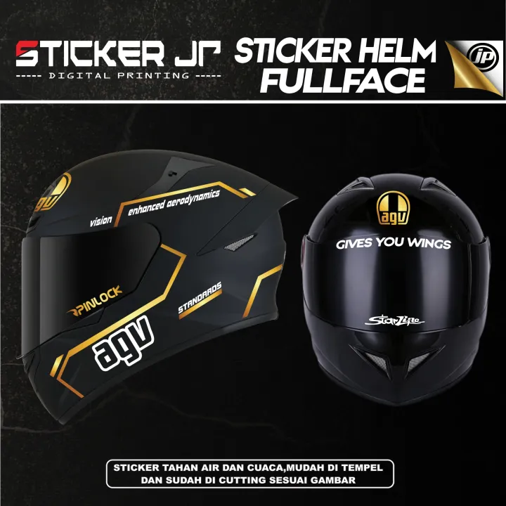 Stiker Helm Full Face - Cutting Sticker helem FullFace Setiker