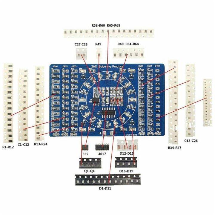 soldering-practice-smd-circuit-board-rotatable-led-welding-kit-pcb-board-module-diy-electronics-components-kit