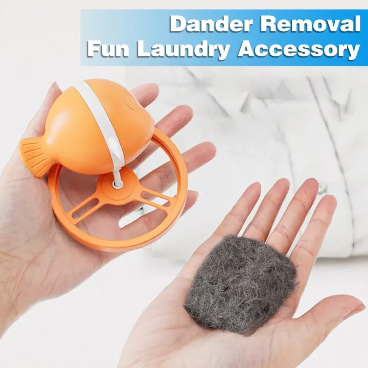 dander-removal-reusable-clown-fish-laundry-ball-hair-catcher-lint-filter-for-washing-machine-fun-easy-to-clean-tool-set-design