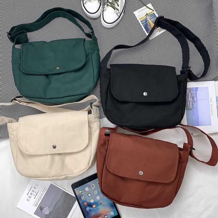 korean-version-casual-simple-literary-style-solid-color-side-canvas-bag-shoulder-fashionable-all-match-retro-time-shoulder