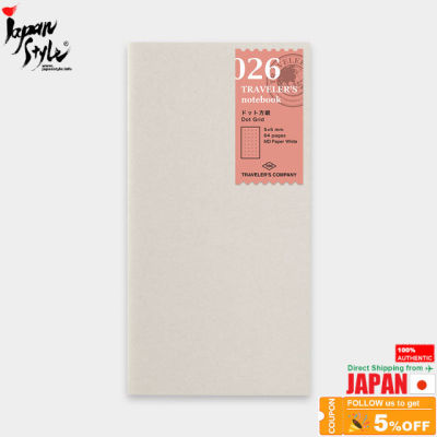 [ของแท้100%] DESIGNPHIL Midori Traveler S สมุดโน้ตแบบเติมได้ Pad MD กระดาษลายตารางกราฟ64หน้า026สำหรับขนาดปกติ14400006เรือจากญี่ปุ่น