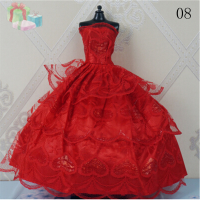 VEW8 ตุ๊กตาทำด้วยมือสาวแต่งตัวแต่งงานชุดราตรี Big TAIL Princess Dress 30cm ตุ๊กตาเสื้อผ้าของเล่น