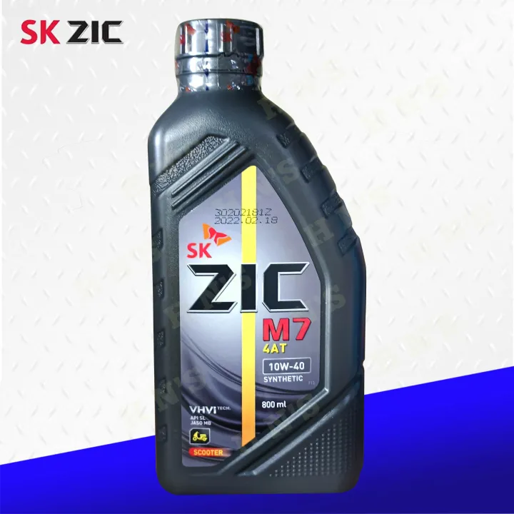 SK ZIC M7 4T 10W-40 JASO MB Synthetic Motorcycle Oil 800ml | Lazada PH