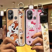 Wrist Strap Shockproof Phone Case For ZTE Blade L220 Cute protective Dirt-resistant Silicone Anti-dust Durable Cartoon