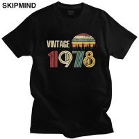 Vintage 1978 T Shirt for Men 100% Cotton Leisure T shirt Crew Neck Short Sleeves Happy 42nd Birthday Gift Tee Loose Fit Clothing XS-6XL