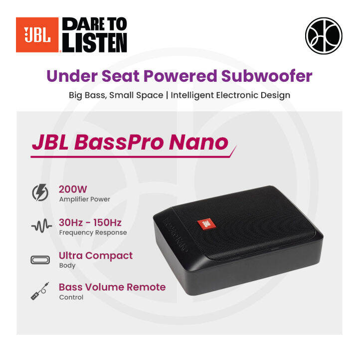 JBL BassPro Nano Ultra-Compact Under Seat Powered Subwoofer System | Lazada
