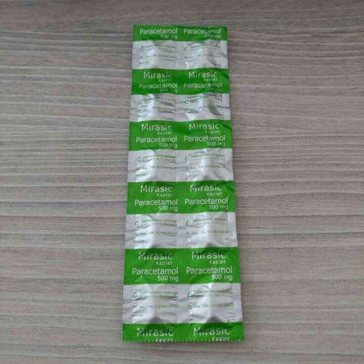 Mirasic Mirasik Paracetamol 500 Mg Kaplet Obat Panas / Demam / Sakit