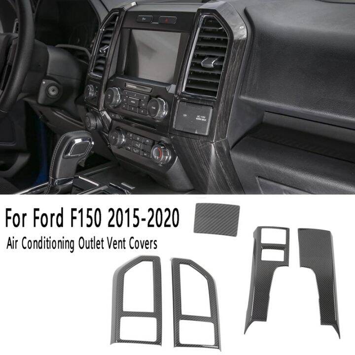 5pcs-central-control-panel-air-conditioning-outlet-vent-covers-frame-for-ford-f150-2015-2020