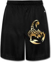 Mens Scorpions Band (2) Gold Logo Gym Shorts