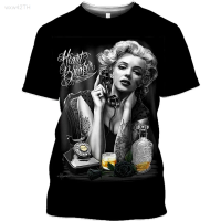 2023 NEW Short Sleeve T-shirt, Printed with Angel Marilyn Monroe 3d Printing, Harajuku Style, Sexy, Street Style, Summer Fashion, Suitable for Both Men And Women. brand new T-shirt