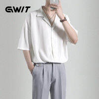 GWIT เสื้อเชิ้ตแขนสั้นผู้ชาย แขนสั้น ฤดูร้อน เลื้อหวม บางเบาเย็นสบาย Gwit006