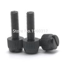 5-20pcs M3 M4 M5 M6 M8 Black Slotted Nylon Thumb Screw PA66 Nylon Plastic Hand Twist Screw Computer Hand Tighten Screws Nails  Screws Fasteners