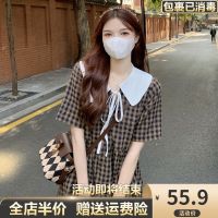 Summer clothes 2022 new first love design sense of minority dress sub large womens dress fat mm senior belly covering thin