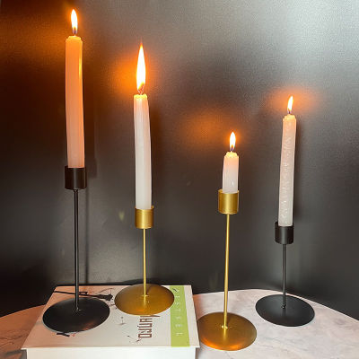 Elegant Taper Candle Holders Rustic Candlestick Design Romantic Atmosphere Candlelight Nordic Candle Holders Simple Iron Art Candlestick