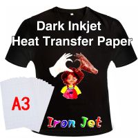 【LZ】 A3 Dark Color Cotton Cloth DIY Iron Heat Press Print Paper T-shirt Inkjet Sublimation Printing Paper Thermal Transfer Paper