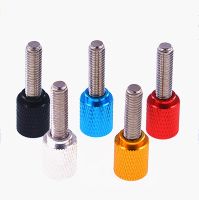 1Pcs Colourful Thumb Screw M6 Aluminum Alloy+Stainless Steel Flat Head Knurled Hand Grip Knob Step Machine Bolts Screw Nut Drivers