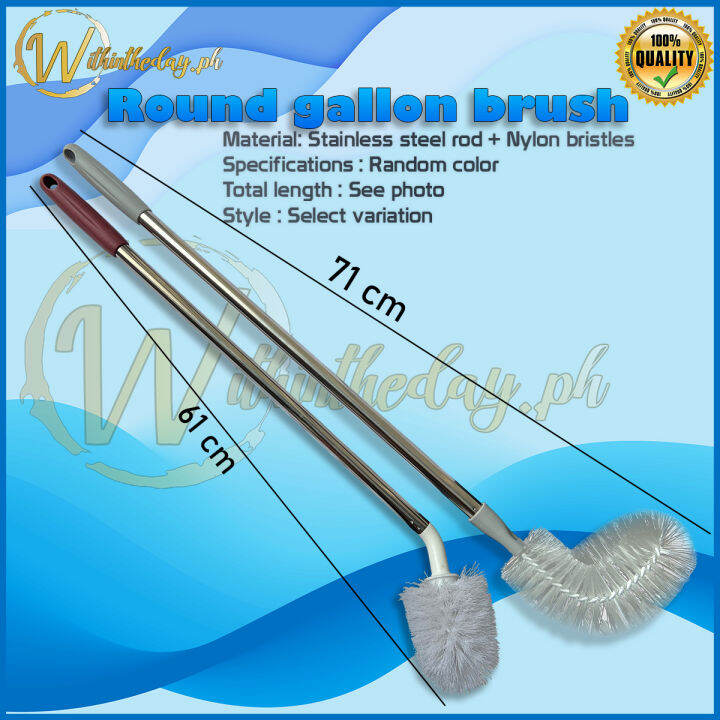 Round 5 Gallon Container Brush Long Handle Cleaning Cleaner Brush multi