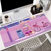 Anime Street Mousepads 900x400 Mousepad Kawaii Cat Large Mouse Mat Laptop Desk Pads Non-Slip Rubber Mouse Pad Big Keyboard Mats