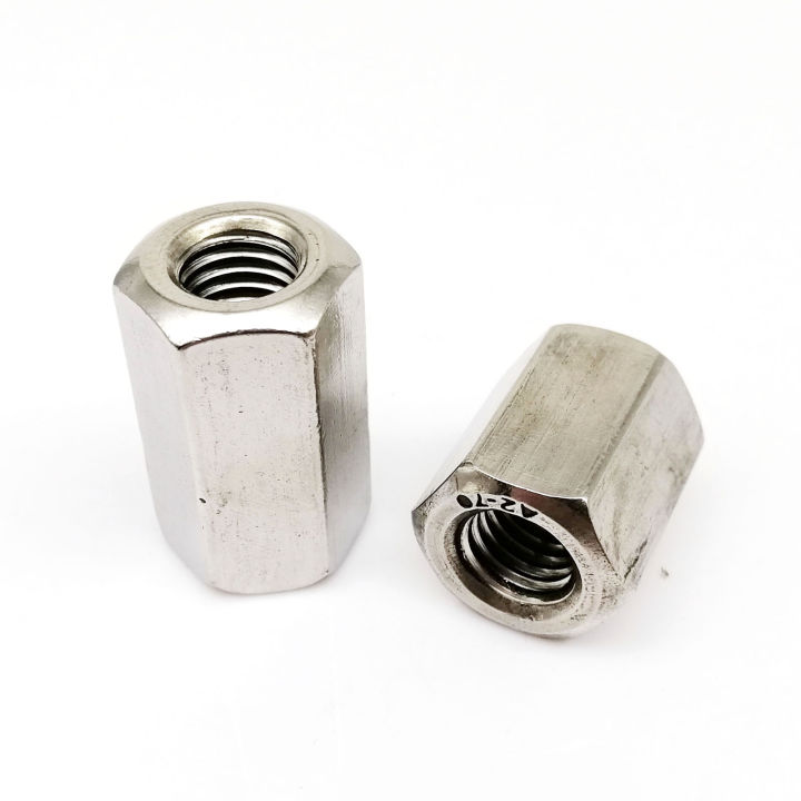 m3-m4-m5-m6-m8-m10-m12-304-a2-สแตนเลส-hexagon-hex-ขยายยาวยาว-rod-connector-joint-sleeve-tubular-coupling-nut-shop5798325